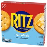 (3 pack) RITZ Hint of Salt Crackers, Snacks for Kids and Adults, Lunch Snacks, 13.7 oz