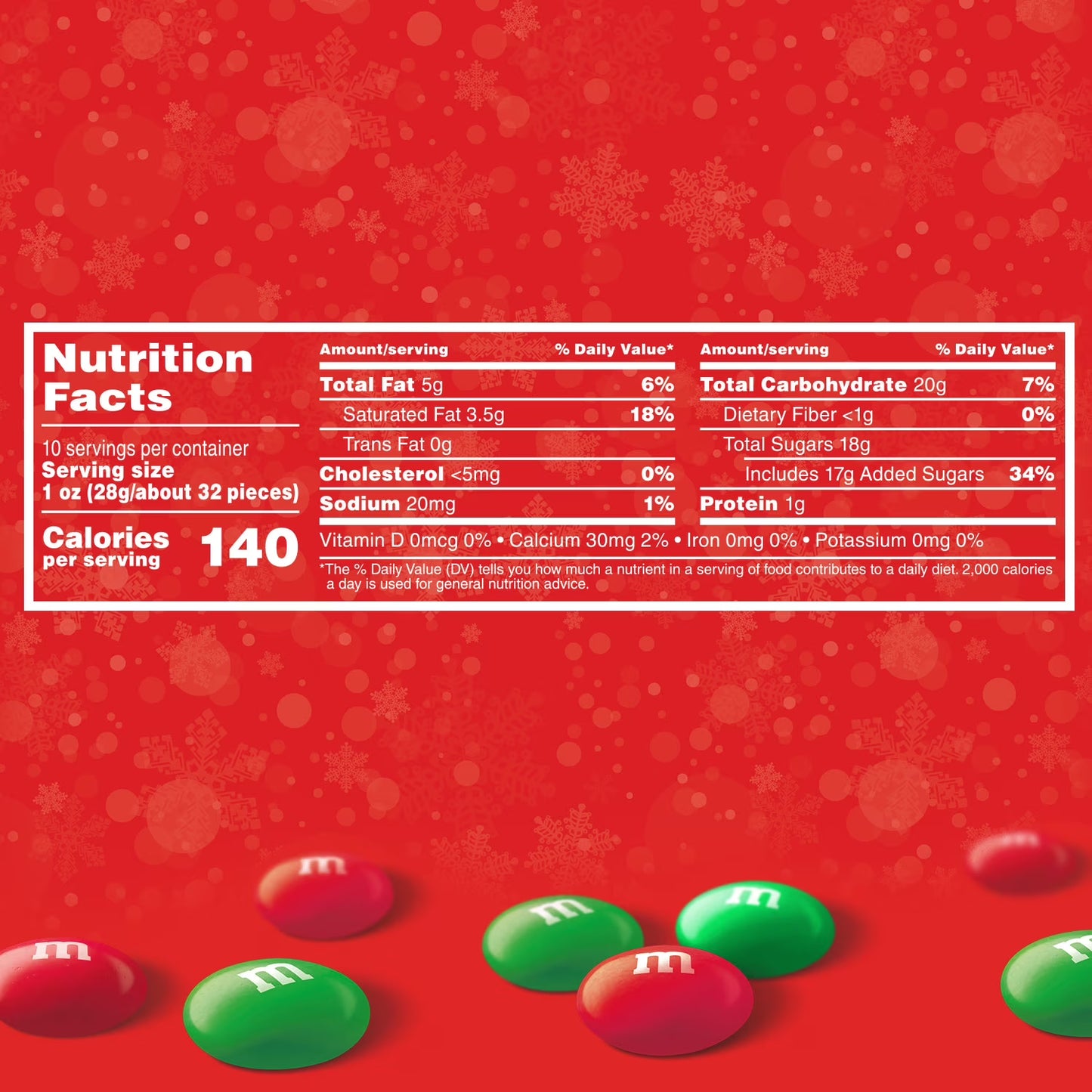 M&M's Milk Chocolate Christmas Candy - 10 oz Bag