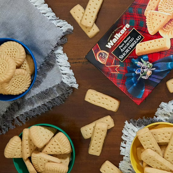 Walker's Pure Butter Assorted Shortbread Cookies, Authentic Shortbread Cookies from Scotland, 8.8oz Box