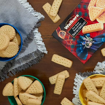 Walker's Pure Butter Assorted Shortbread Cookies, Authentic Shortbread Cookies from Scotland, 8.8oz Box
