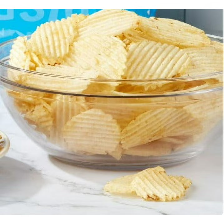 Great Value Original Rippled Potato Chips, 8 oz