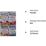 Variety Pack Welch's Singles to Go Flavored Drink Mix - Passion Fruit - Cherry Pomegranate - Strawberry Peach - Grape - Pack of 4, 6 Count (Pack of 4)