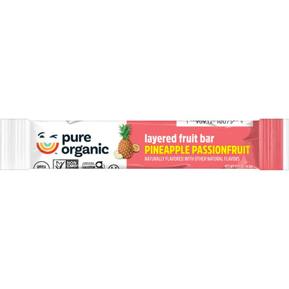 Pure Organic Pineapple Passionfruit Gluten-Free, Organic Chewy Layered Fruit Bars, Gluten Free, 6.2 oz, 12 Count