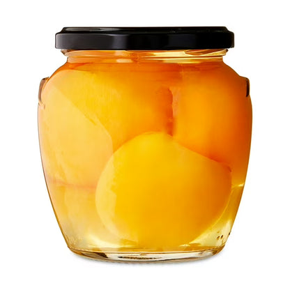 bettergoods Yellow Cling Peach Halves in Light Syrup with Amaretto Flavor, 20 oz