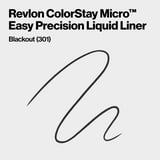 Revlon ColorStay Micro Easy Precision Liquid Eyeliner, 24hr Coverage, 301 Blackout, 0.057 fl oz
