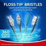 Colgate 360 Floss-Tip Toothbrush Pack, Medium Adult Toothbrushes, 2 Pack