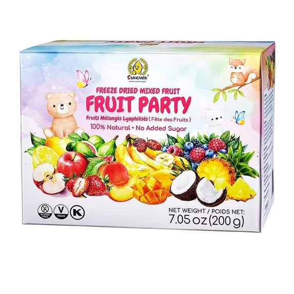 SUNGIVEN Freeze Dried Fruit Crisps 10+ Fruits Mixed Variety Pack, Health Snacks for Kids Adult, 5 Bag 7.06 Oz