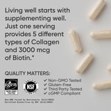 Sports Research Multi Collagen Complex + Biotin 3000mcg Supplement, 120 ct