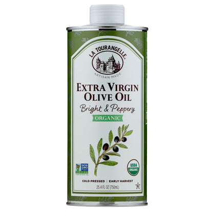 (6 pack) La Tourangelle Organic Extra Virgin Olive Oil, 25.4 fl oz (750 ml)