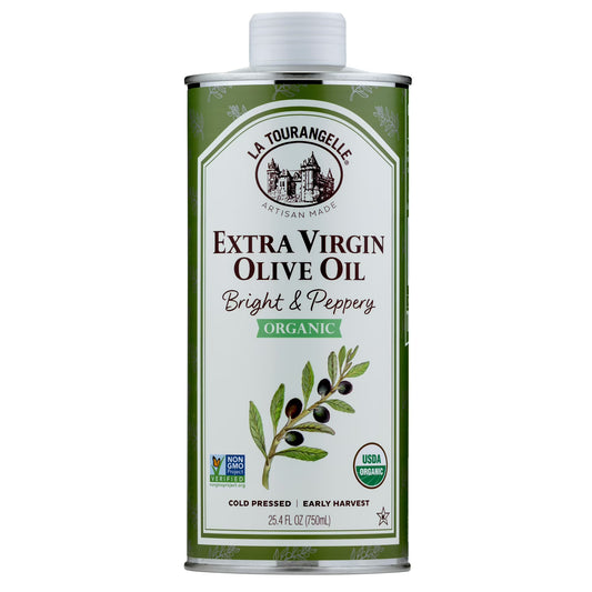 (6 pack) La Tourangelle Organic Extra Virgin Olive Oil, 25.4 fl oz (750 ml)