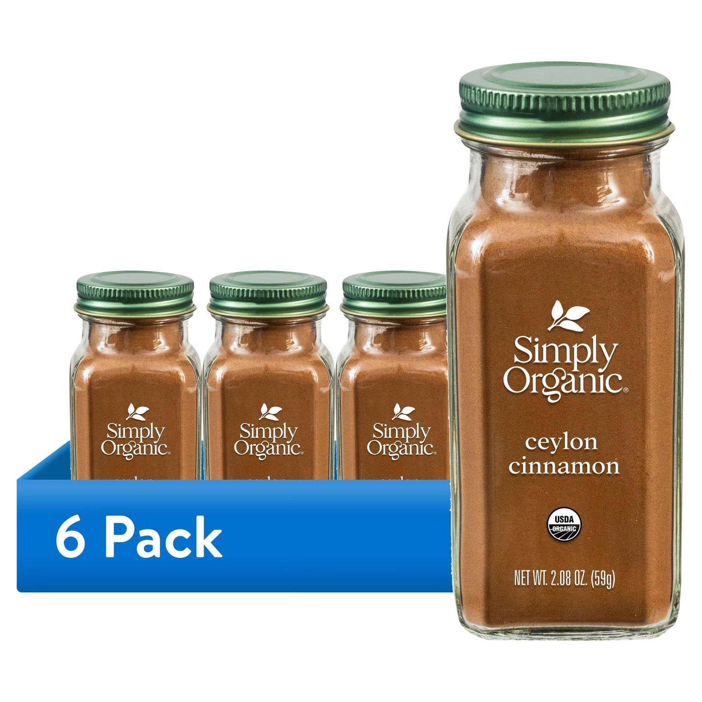 (6 pack) Simply Organic Ceylon Cinnamon Ground Certified Organic 2.08 oz. Bottle