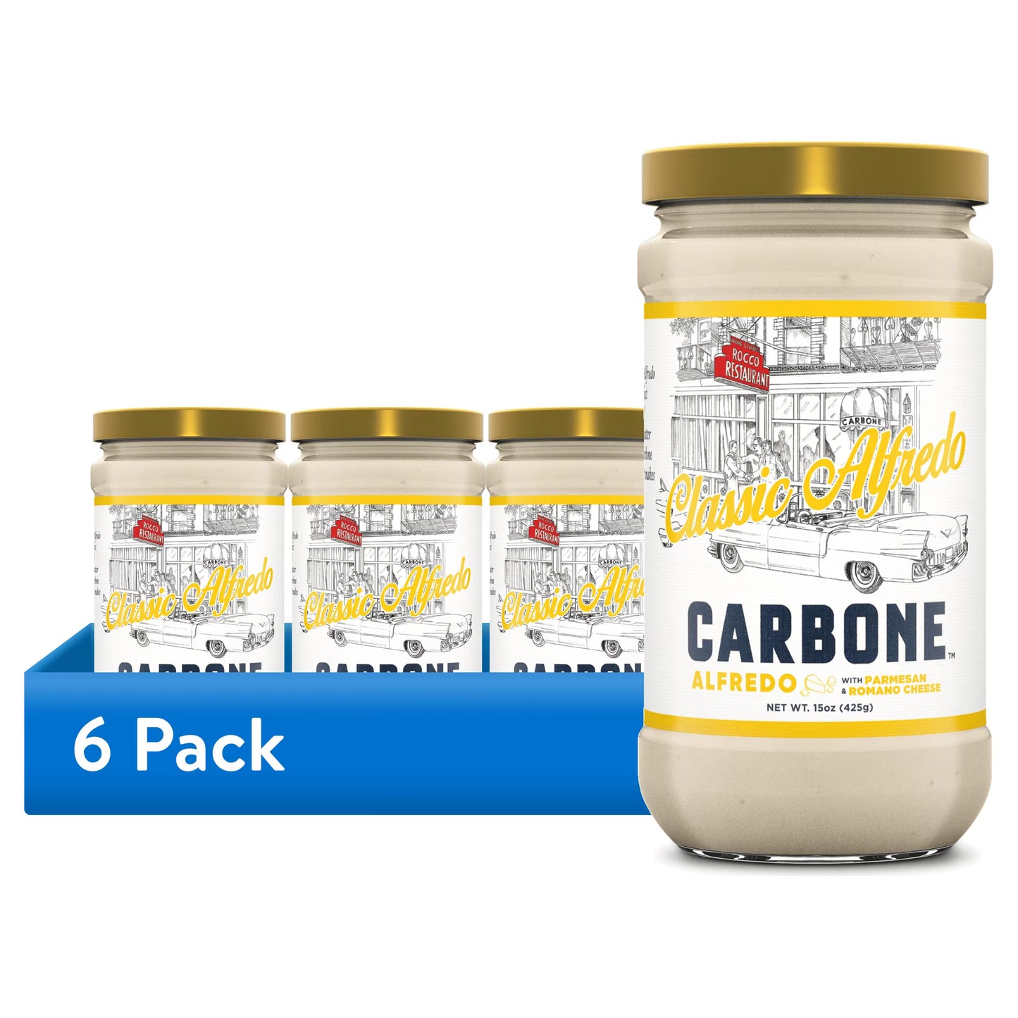 (6 pack) Carbone Fine Foods Alfredo Sauce, 15 oz