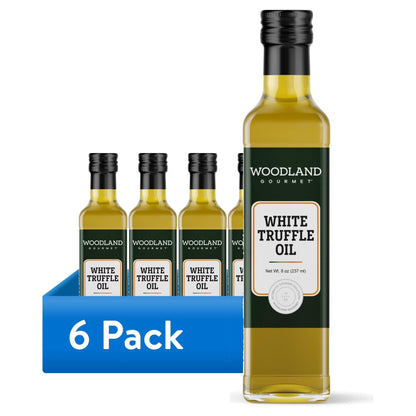 (6 pack) Woodland Gourmet White Truffle Oil Glass, 8oz