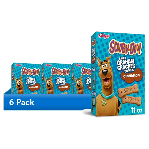 (6 pack) Kellogg's Cinnamon Baked Graham Cracker Sticks, Lunch Snacks, 11 oz