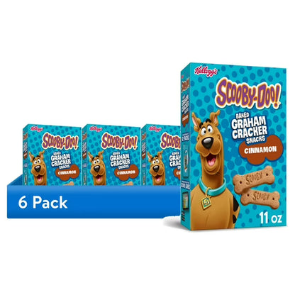 (6 pack) Kellogg's Cinnamon Baked Graham Cracker Sticks, Lunch Snacks, 11 oz