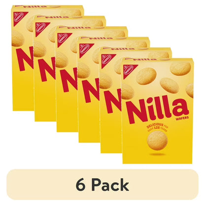 (6 pack) NILLA Wafers Cookies, Vanilla Wafers, 11 oz