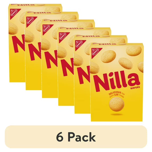 (6 pack) NILLA Wafers Cookies, Vanilla Wafers, 11 oz