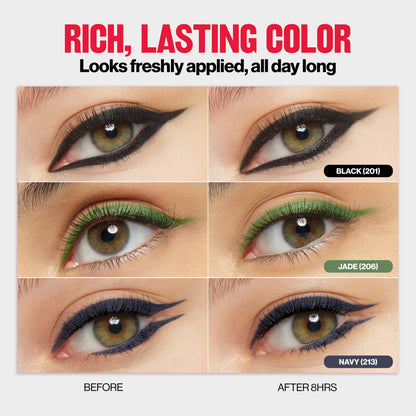 Revlon ColorStay Waterproof Eyeliner Pencil, Built-In Sharpener, 201 Black, 2 pack