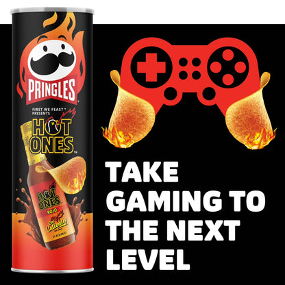 Pringles Rojo Potato Crisps Chips, Lunch Snacks, 5.5 oz Canister