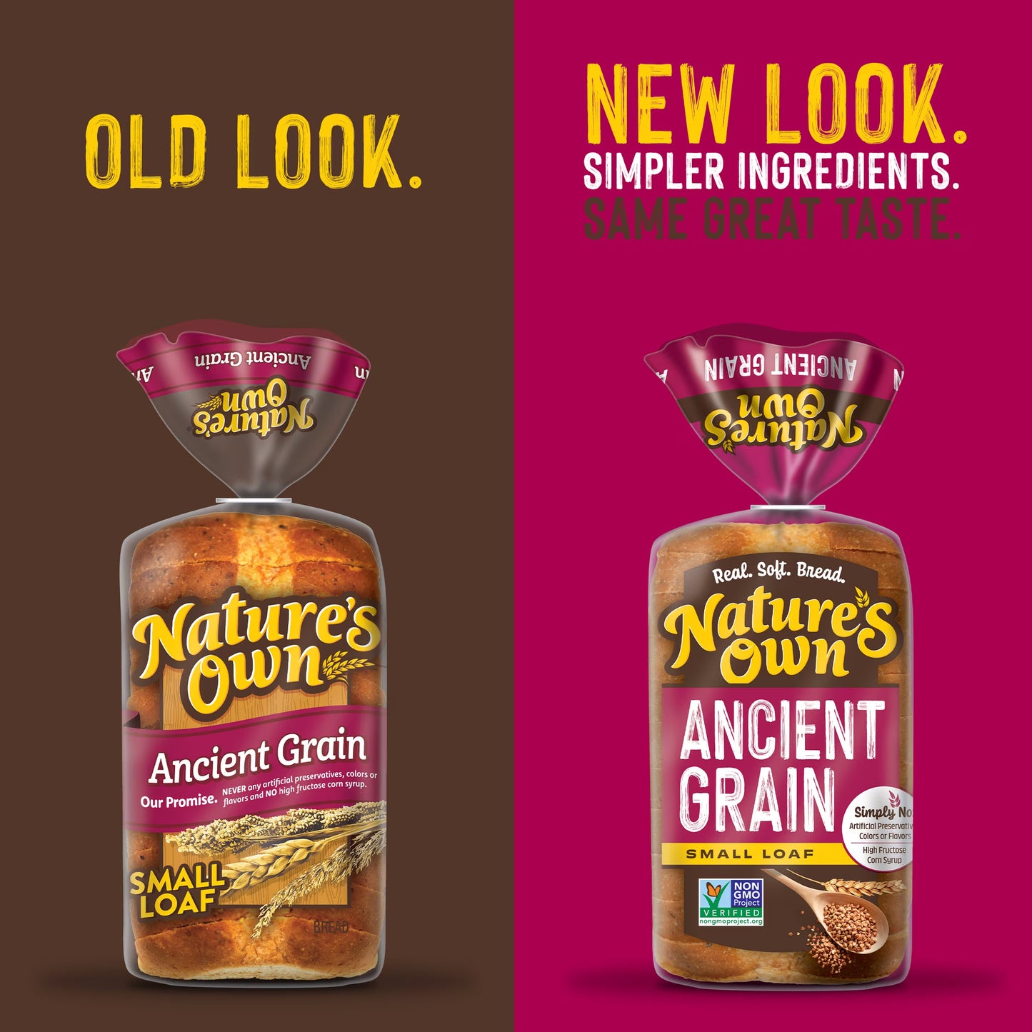 Nature's Own Ancient Grain, Non-GMO Small Loaf Bread, Sandwich Bread, 12 oz Loaf