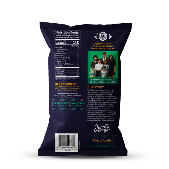 Siete Kettle Cooked Potato Chips Serrano Sea Salt & Vinegar - 5.5 oz
