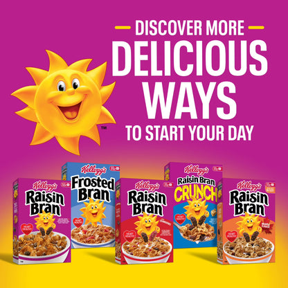 Kellogg's Raisin Bran Crunch Breakfast Cereal, Good Source of Fiber, Mega Size, 26.7 oz