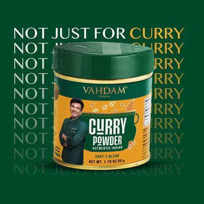 VAHDAM Curry Powder Spice Blend, 1.76 oz Tin | Authentic Indian Curry Seasoning with Coriander, Turmeric, Cumin & Fennel