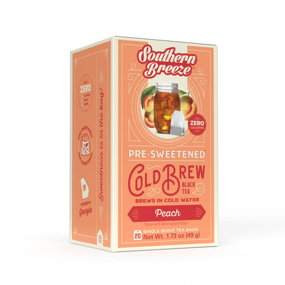 Southern Breeze Cold Brew Sweet Tea Variety Pack Iced Tea with Black Tea and Zero Carbs Zero Sugar, 20 Individually Wrapped Tea Bags, Pack of 10