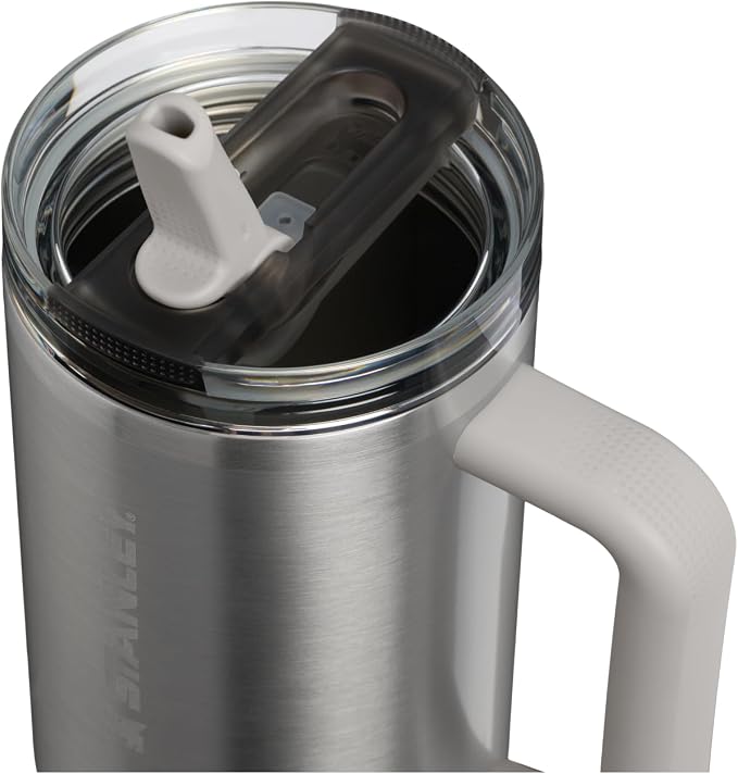 STANLEY Quencher ProTour Flipstraw Tumbler, 40 oz, Stainless Steel Ash