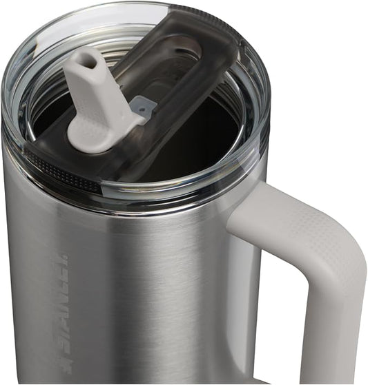 STANLEY Quencher ProTour Flipstraw Tumbler, 40 oz, Stainless Steel Ash
