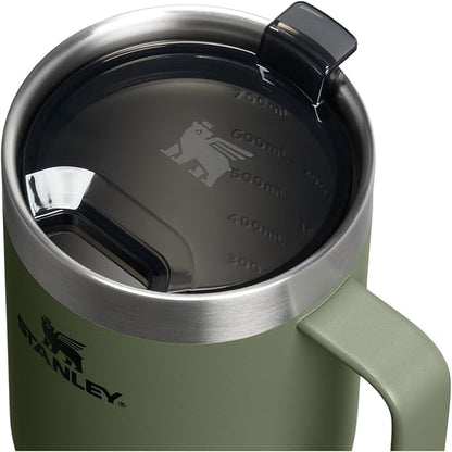 STANLEY The Everyday Suburban Mug | 24 oz | Drink Through Lid | Cup for Coffee, Tea and Drinks | Insulated Stainless Steel Coffee Mug | BPA-Free | Dried Pine