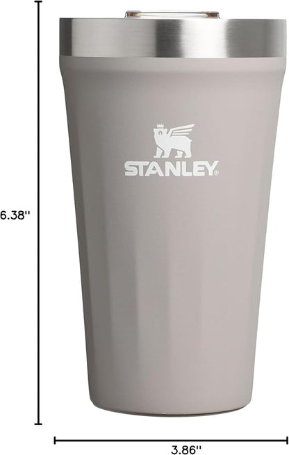 STANLEY Everyday Tumbler 16 oz | Press Fit Drink Through Lid | Beverage, Coffee, and Cocktail Cup | Insulated Stainless Steel Wine Glass | BPA-Free | Ash
