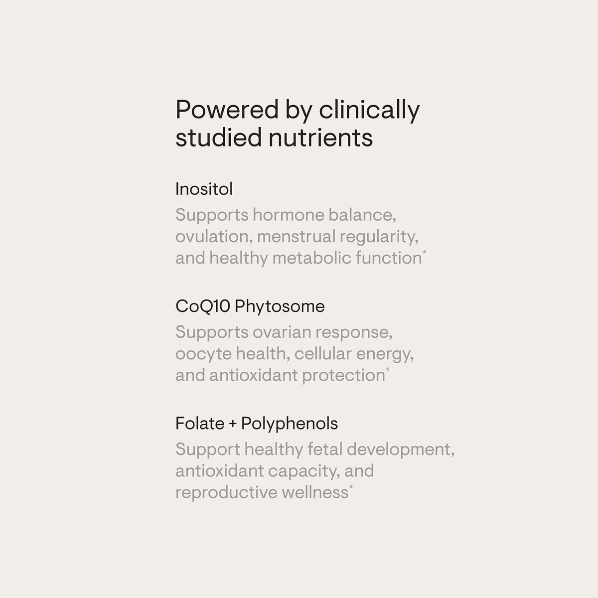 THORNE Ovarian Care, 40:1 Inositol, CoQ10 Phytosome & 5-MTHF, 60 Servings