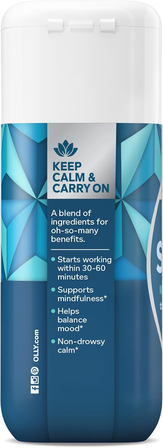 OLLY Ultra Strength Goodbye Stress Softgels, GABA, Ashwagandha, L-Theanine and Lemon Balm, Stress Relief Supplement - 60 Count (Pack of 2)