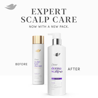 Dove Derma Scalp Density Boost Shampoo 1 ct With Glycerin, Sulfates And Zinc + Peptides For Hair Loss And Breakage 16 oz