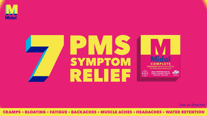 Midol Complete Menstrual Pain Relief Caplets with Acetaminophen, 24 ct