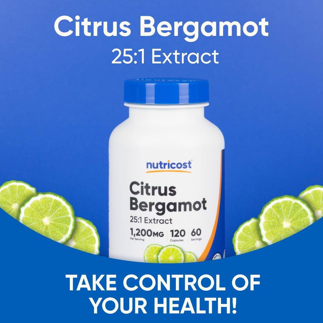 Nutricost Citrus Bergamot Capsules 1,200mg, 120 Capsules, 60 Servings