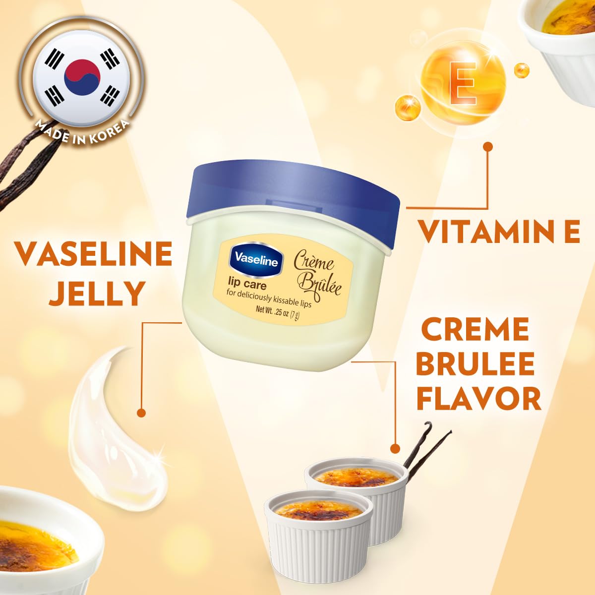 Vaseline Lip Creme Brulee Size .25z Vaseline Lip Therapy Creme Brulee .25z