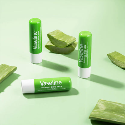Vaseline Lip Therapy Variety 4-Pack – Cocoa Butter + Aloe Vera Moisturizing Lip Balm with Vitamin E, 0.16 Oz Ea