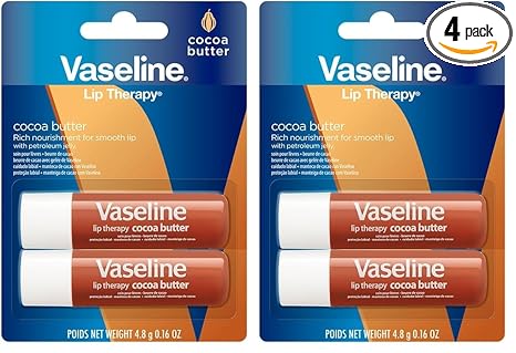 Vaseline Lip Therapy Cocoa Butter Packs 2 Count (Pack of 2)