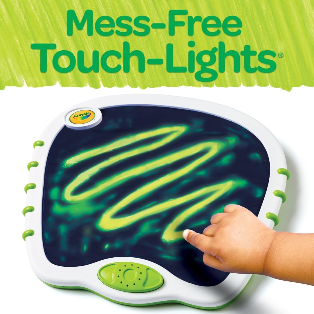 Crayola Toddler Touch Lights, Musical Sensory Toys for Toddlers, Essential Easter Basket Stuffers & Gifts, Light Up Drawing Pad, Mess Free Painting, Travel Activity, 2+ (Pack of 2)