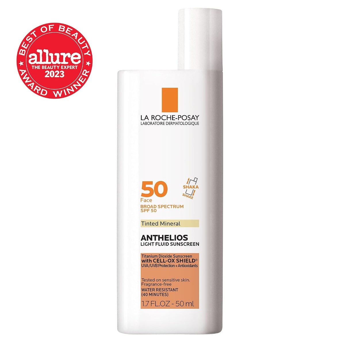 La Roche-Posay Anthelios Sunscreen SPF 40, Ultra-Light Fluid Broad Spectrum SPF 40, Face Sunscreen with Titanium Dioxide Mineral, Lightweight & Fast-Absorbing, Oil-Free, Matte Finish