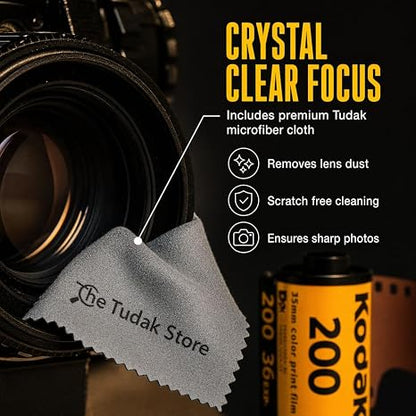 Kodak Gold 200 35mm Film Bundle, 3 Rolls, 36 Exposures Each, for 35mm Film Camera Includes Tudak Premium Microfiber Cloth