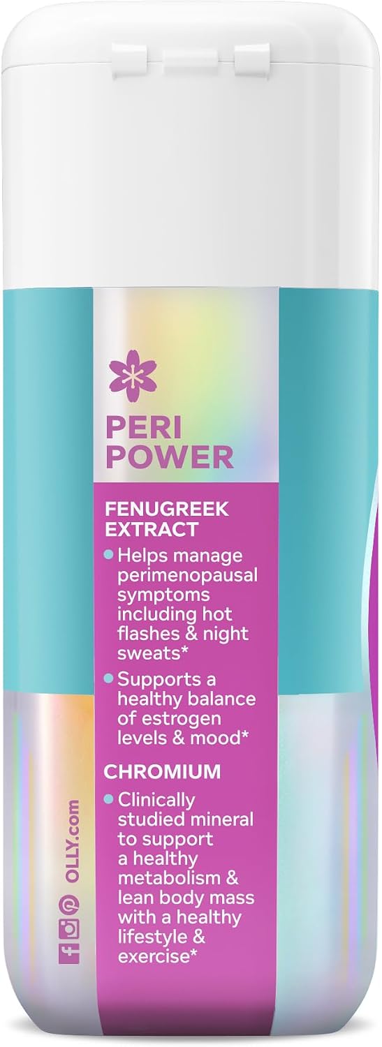 OLLY Balanced Perimenopause, 500 mg FenuSMART Fenugreek Extract - 30 Count