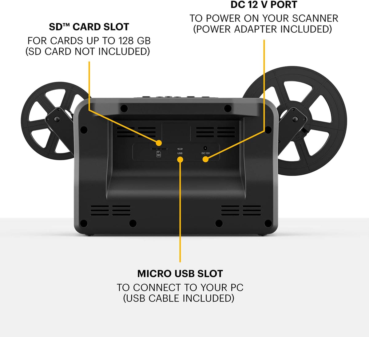 KODAK REELS 8mm & Super 8 Film Digitizer, 1080p MP4, 5" LCD, 8MP Scanner