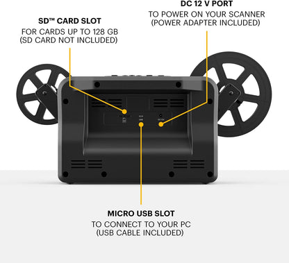 KODAK REELS 8mm & Super 8 Film Digitizer, 1080p MP4, 5" LCD, 8MP Scanner