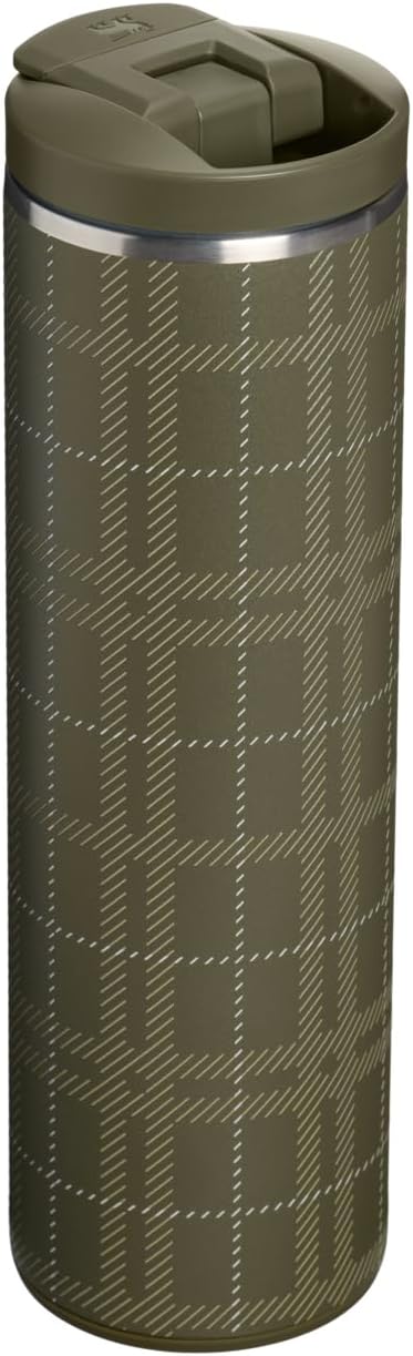 STANLEY Transit Flip Top Mug, 16 oz, Peat Moss Plaid
