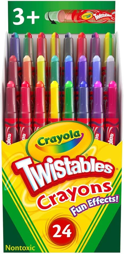 Crayola Twistables Crayons for Kids (24ct) Cute School Supplies for Toddlers, Preschool, Kindergarten, Elementary, Gifts for Boys & Girls, Ages 3, 4, 5