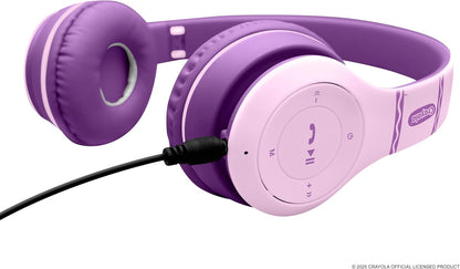 Crayola Kids Over Ear Headphones, Wireless Headphones with Microphone | Lightweight Comfortable Head Phones for Home Travel, Bluetooth 5.0, 5H Playtime, Rechargeable, Hi-Res Sound Audio, FM Radio