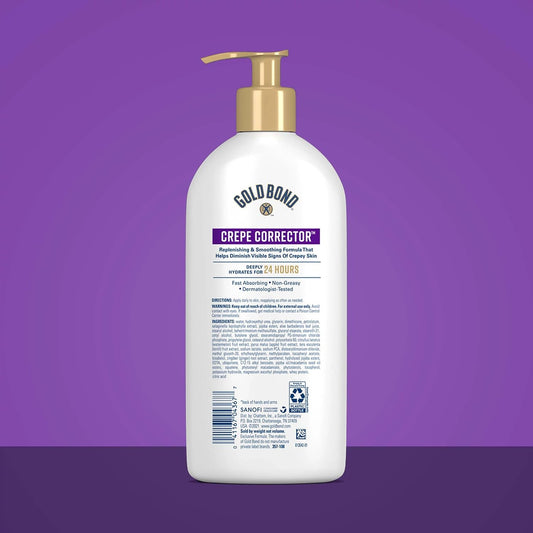 Gold Bond Age Renew Crepe Corrector Body Lotion, 14 Oz | 2022 Product of the Year In Skincare Category, replenishing & smoothing formula, Gold Bond crepe corrector body lotion